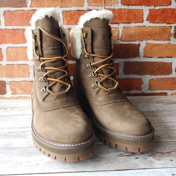 TIMBERLAND WOMEN'S COURMAYEUR VALLEY 6-INCH WATERPROOF BOOTS OLIVE NUBUCK - Picture 5 of 7